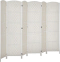 HOMCOM Room Divider, 6 Panel Folding Privacy Screen, 6FT Tall Portable Wicker by HOMCOM