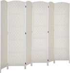 HOMCOM Room Divider, 6 Panel Folding Privacy Screen, 6FT Tall Portable Wicker by HOMCOM