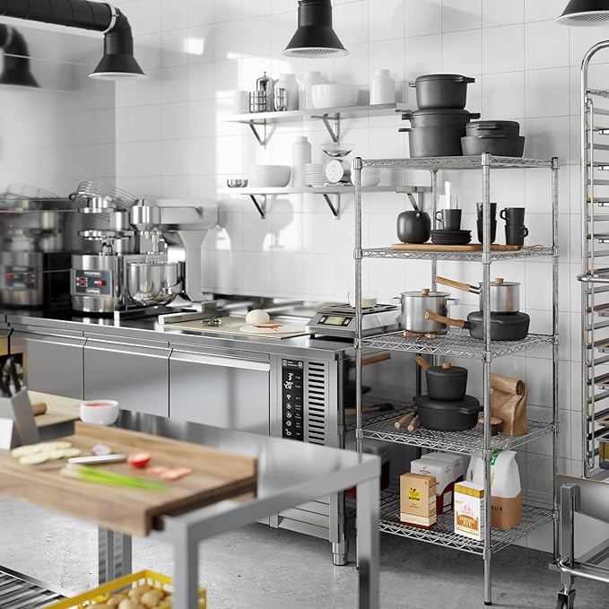 Regal Altair 24" Deep x 24" Wide x 64" Height Wire Shelving Kit | 5-Tier | NSF - Image 6
