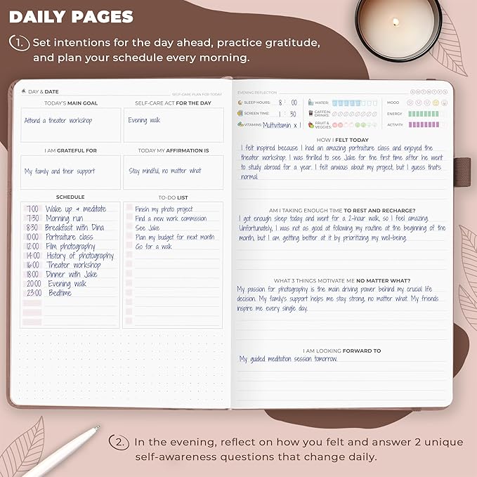 Clever Fox Self-Care Journal – Daily Reflection Notebook – Mental Health & - Image 4