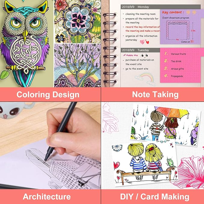 iBayam Journal Planner Pens Colored Pens, Office Supplies, Fine Point Fineliner - Image 6