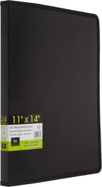 Filexec, 93630, Art Presentation Book, 24 Pocket, 11" x 14", 1 Each Black