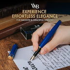 Wordsworth & Black Fountain Pen Set, Bent Nib, Includes 24 Pack Ink Cartridges - Image 2