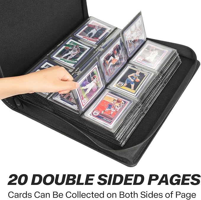Sibonic 9 Pocket TopLoader Binder, Holds 360 3”x4” Toploader Hard Cases - Image 5