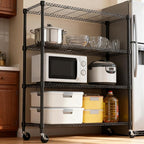 M MZG 4 Tiers Shelf 1400 lbs Steel Storage Shelving Utility Shelving Unit Steel - Image 6