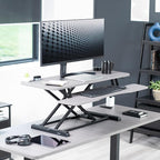 VIVO 42 inch Desk Converter, K Series, Height Adjustable Sit to Stand Riser - Image 2