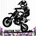 Custom Motorcycle Metal Signs Personalized Dirt Biker Name Sign Custom Garage by HengMeiZiK