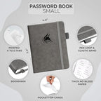 Clever Fox Password Book with alphabetical tabs. Internet Address Organizer - Image 2