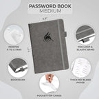 Clever Fox Password Book with alphabetical tabs. Internet Address Organizer - Image 2
