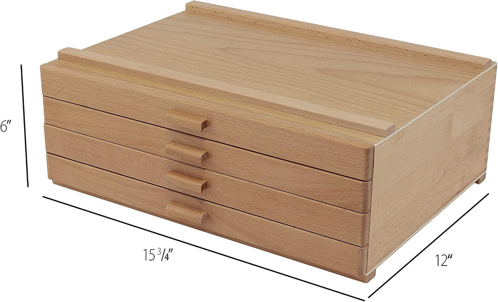hg art concepts artist storage chest, wooden brush shown in use