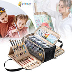 acrylic paint storage bag, art supply organizer with on a desk or shelf