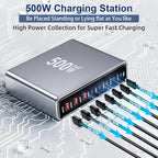 500W USB C Fast Charger Block, PD3.1 140W 8 Port USB Charging Station, GaN Ⅲ - Image 3