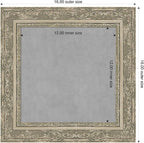Amanti Art Silver Framed Magnetic Board 16x16 X-Small Vision Board - Image 2