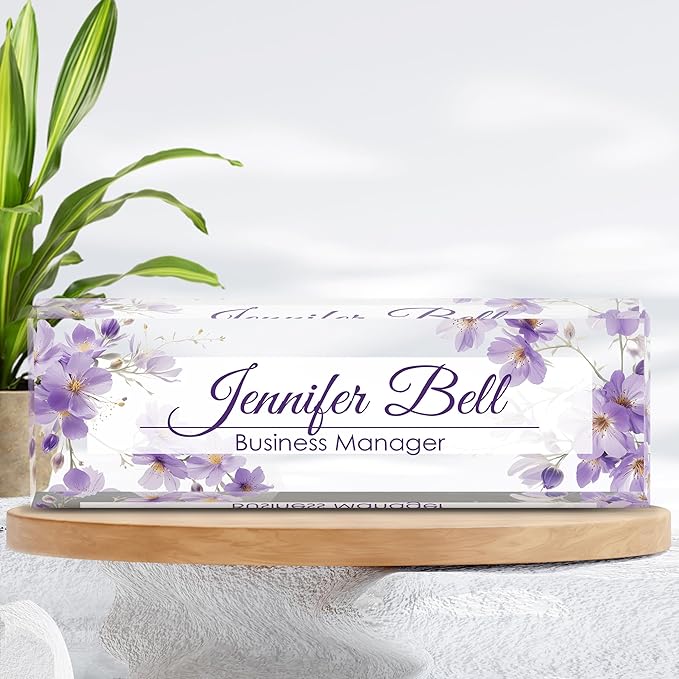 Personalized Name Plate for Desk, Custom Desk Name Plate, Acrylic Name Plate - Image 7