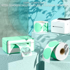 MFLABEL 2" 750 Labels Green Circle Direct Thermal Stickers Labels Roll - Image 4