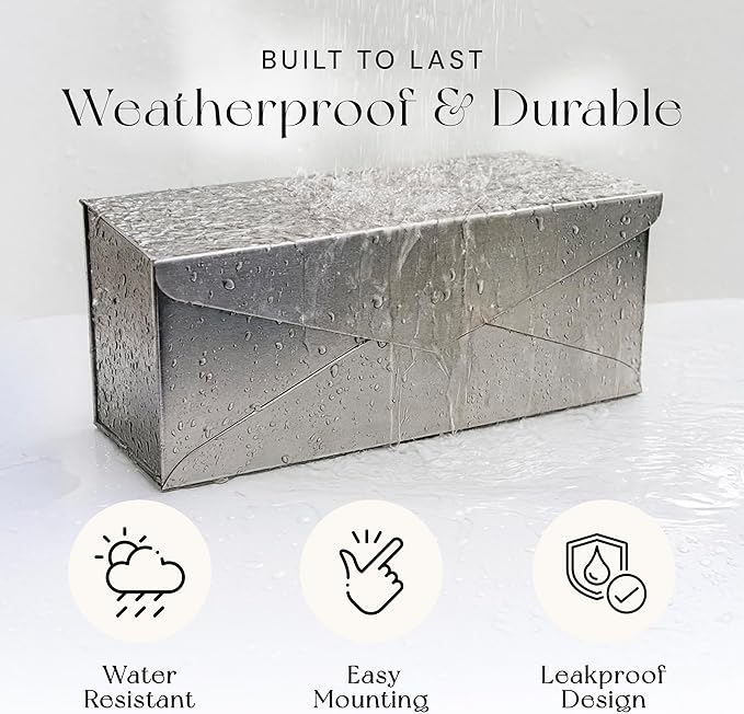 NACH Mailboxes for Outside Wall Mount, 12.5 x 5 x 10 inch, Stainless Steel Mail - Image 5