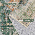GENIMO 8x10 Area Rugs for Living Room, Machine Washable Non Slip Vintage Rugs - Image 4