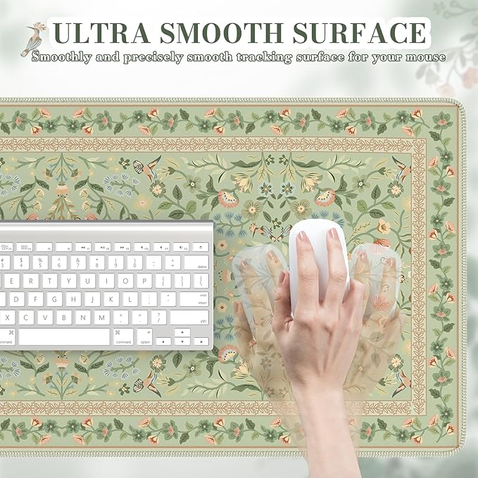 iCasso Desk Mat for Keyboard and Mouse, Large Mouse Pad, Desk Pad Mat, - Image 3