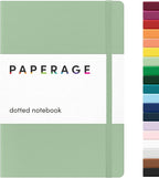 PAPERAGE Dotted Journal Notebook, 160 Pages, Medium 5.6 in x 8 in by PAPERAGE