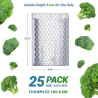 Amiff Silver Thermal Bubble Mailer, 6.5 x 10.5 Inches. 25 Pack Metallic Bubble - Image 2