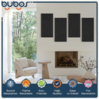 BUBOS 4 PCS Acoustic Panels, 23.6''x11.8''Fabric Soundproof Wall Panels - Image 3