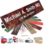 Engraved Door Signs for Office Personalized Rustico Granite Plastic Door Plaque by LHS+My+Business