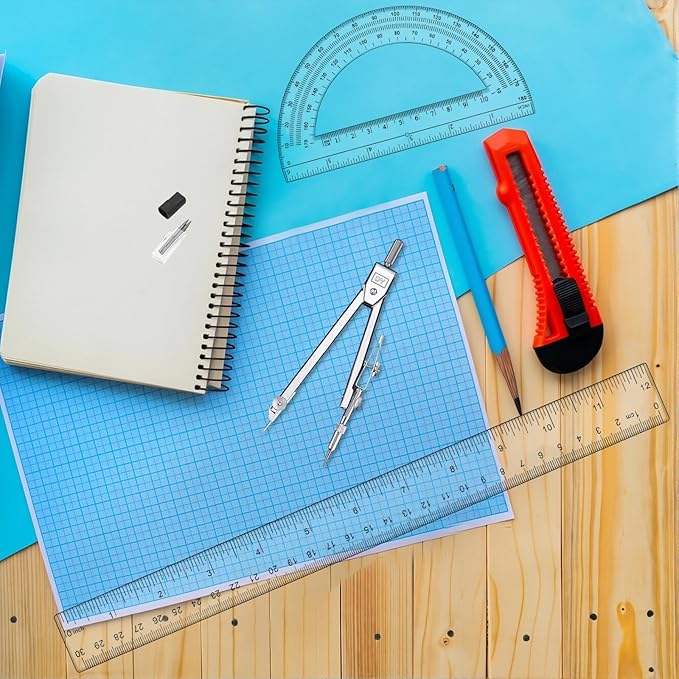3 Pcs Plastic 12 Inch Ruler, Durable Transparent Drawing Measuring Rulers - Image 5