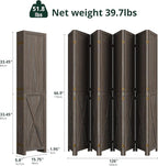 Cozy Castle Wood Room Divider, 8 Panels Folding Privacy Screen, 66.9'' Wall - Image 2
