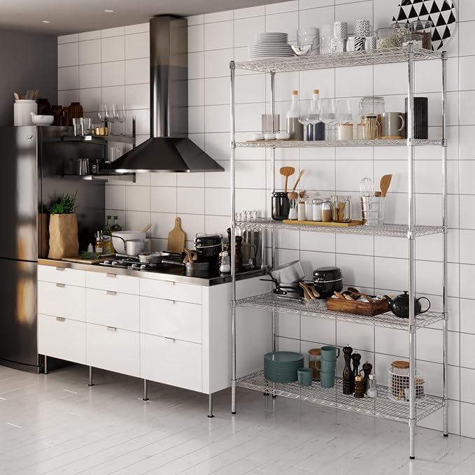 Regal Altair 18" Deep x 48" Wide x 86" Height Wire Shelving Kit | 5-Tier | NSF - Image 8