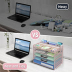Docnest 5 Tier Mesh Desk Organizer- Letter Tray - Image 2