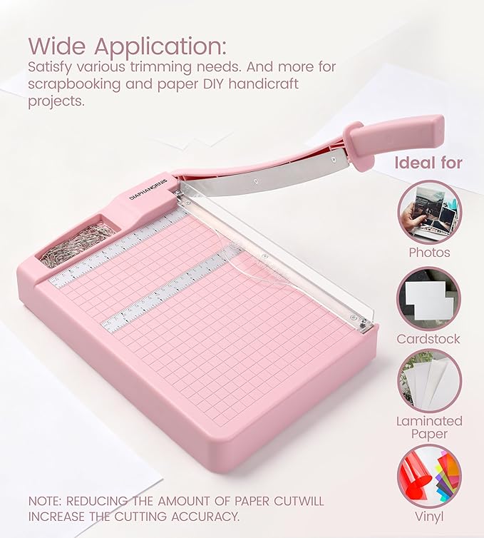 Paper Trimmer, Paper Cutter 12 Sheets, Cardstock/Laminate - Image 5