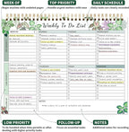 104 Pgs Weekly To Do List Notepad, 52 Duplex-Printed Undated Sheets 100 - Image 2