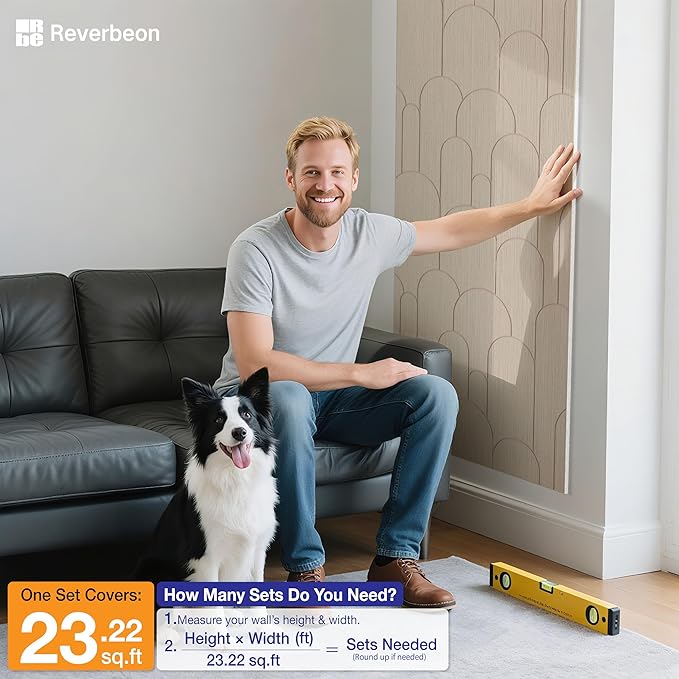 Reverbeon 6 PCS Acoustic Panels, 23.6x23.6 Inch Sound Absorbing Panels - Image 7