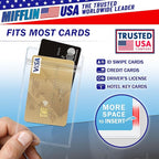 MIFFLIN Large Vertical ID Badge Holders, Plastic Nametag Covers - Image 4