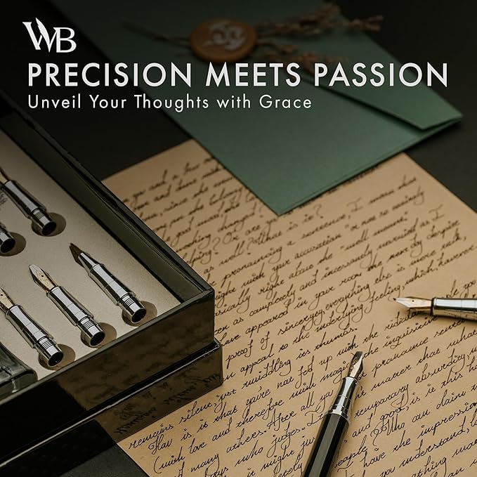 Wordsworth & Black Calligraphy Pen Gift Set, Includes Bottle, 6 Cartridges - Image 8