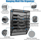 KZWKRG 6 Tier Wall File Organizer Hanging Vertical File Organizer, Wall Mounted - Image 3