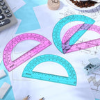 EBOOT 24 Pack Plastic Protractors Math Protractor 180 Degrees 6 Inch - Image 7