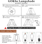 GO&SO Off White Bell Lamp Shade Medium, Scalloped Lampshade Braids - Image 9