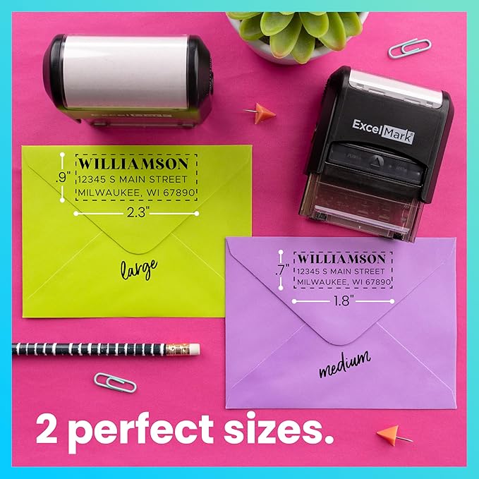 ExcelMark Personalized Return Address Stamp – Custom Self Inking Rubber Stamp - Image 4