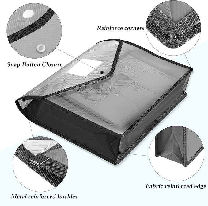 10 Pieces Plastic File Folders Envelope Expanding File Wallet Organizer - Image 3