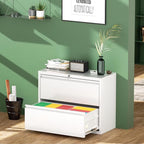 Greenvelly 2 Drawer File Cabinet, Metal Filing Cabinet - Image 2