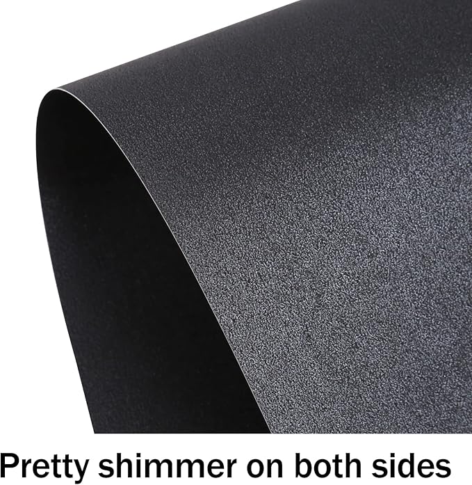 100 Sheets Black Shimmer Cardstock 8.5 x 11 Metallic Paper, Goefun 80lb - Image 3