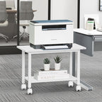 Lerliuo Under Desk Printer Stand, 2-Tier Industrial Mobile Printer Table - Image 4
