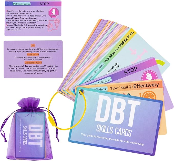 DBT Skills Coaching Cards with Guided Examples & Goals – 25 Flashcards by UHillMinerva