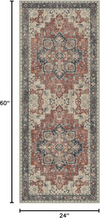 GENIMO 2x5 Runner Rugs for Hallway, Machine Washable Non Slip Vintage Rugs - Image 2
