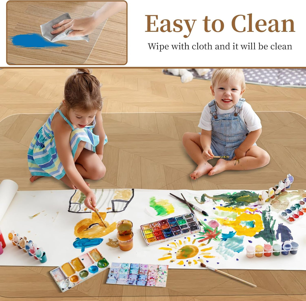 Office Chair Mat for Hardwood Floor - 48" X 48" PVC Clear Floor Pro...
