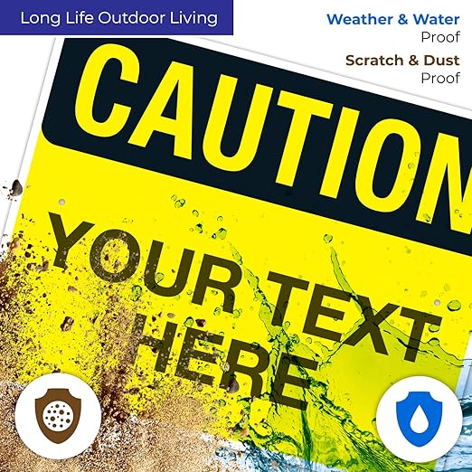 Custom Caution Sign, OSHA Sign, 24x30 Inches, Rust Free .063 Aluminum, Fade - Image 5