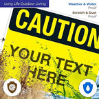 Custom Caution Sign, OSHA Sign, 24x30 Inches, Rust Free .063 Aluminum, Fade - Image 5