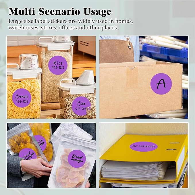 3 Inch Round Colored Dot Stickers, 4 Rolls in Dispenser Box - Image 7