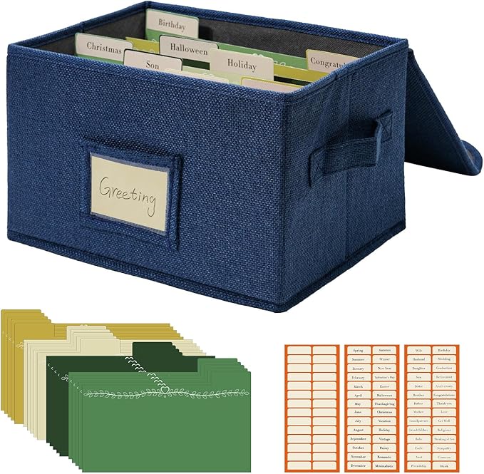 Vienrose Greeting Card Organizer Storage Box by Vienrose